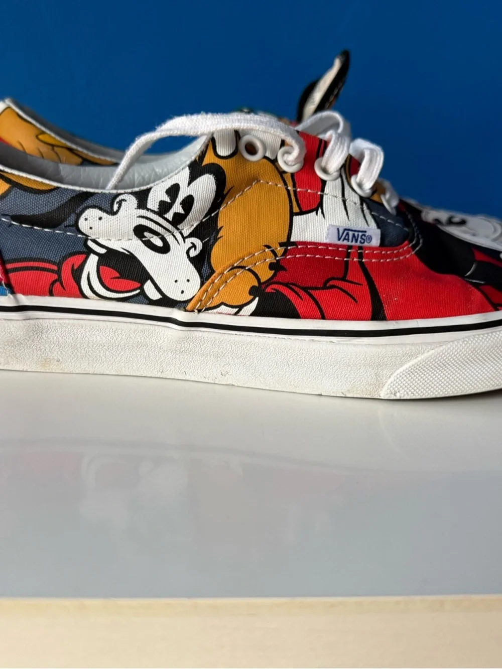 Vans Disney Mickey Mouse Red Black Multi-Color Canvas Sneakers